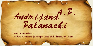 Andrijana Palanački vizit kartica